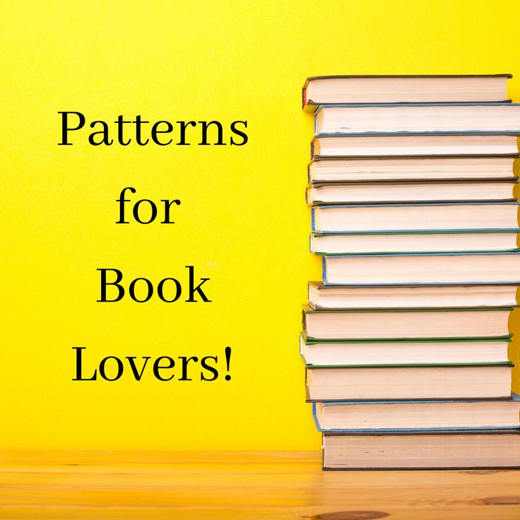 a stack of books with the words patterns for book lovers