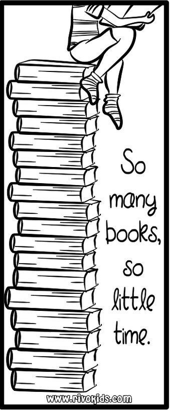 a black and white drawing of a book stack with the words so money books, so little time