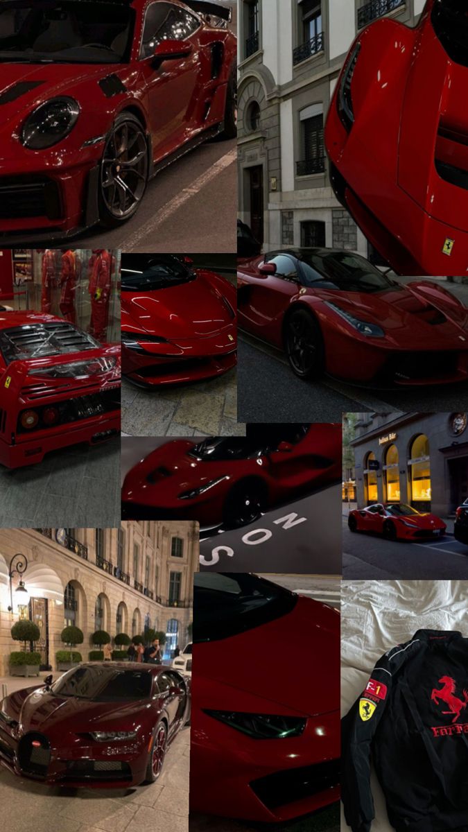 a red sports car parked in front of a building