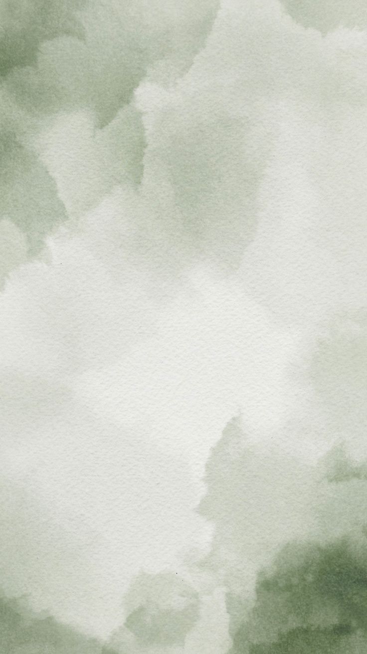 an abstract watercolor painting of green and white clouds