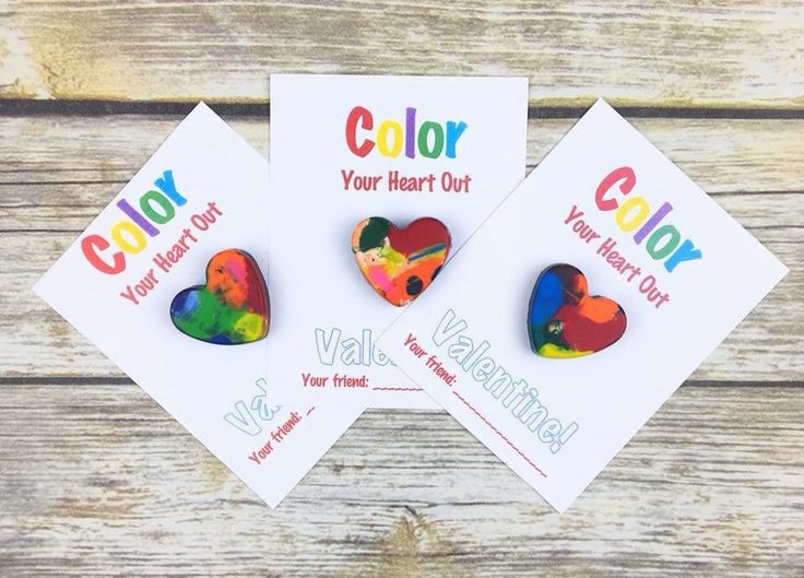 three valentine's day cards with hearts on them, and the words color your heart out