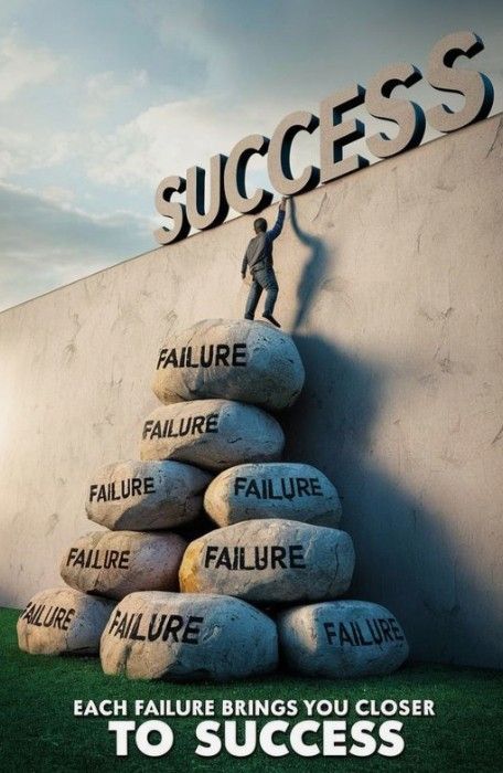 a man climbing up the side of a wall with rocks on it to reach success