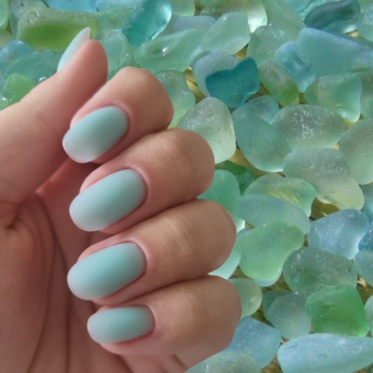 Glass Acrylic Nails, Sea Glass Nails, Shoe Nails, Really Cute Nails, Cute Gel Nails, Glass Nails, Minimalist Nails, Funky Nails, Fancy Nails