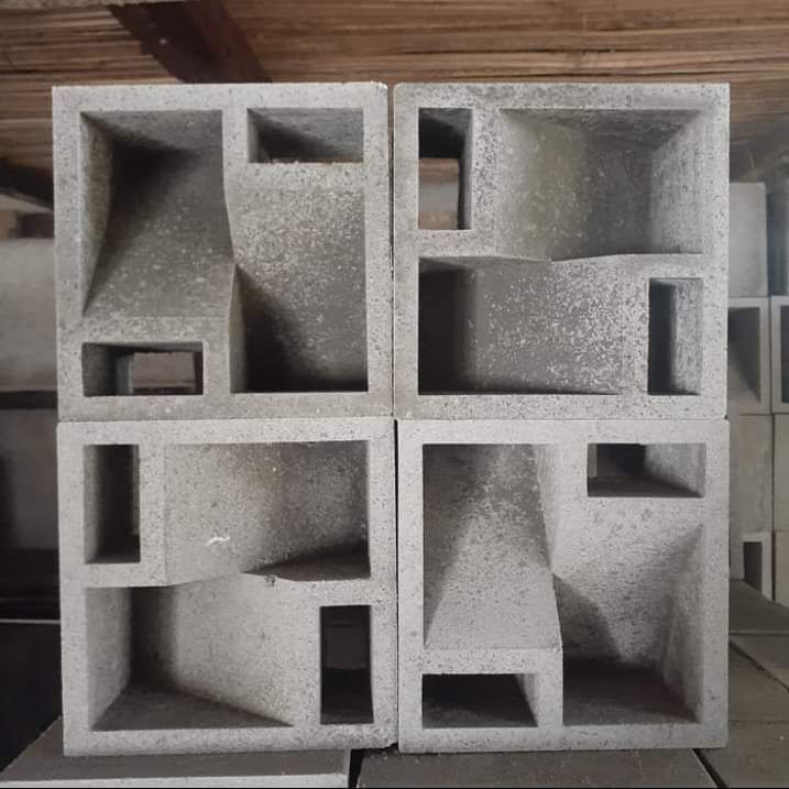 concrete blocks stacked on top of each other