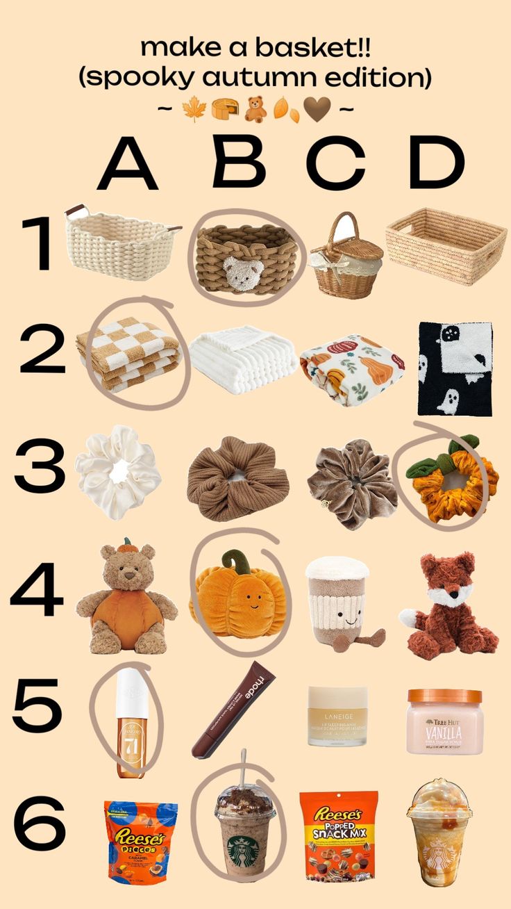 a poster with the words make a basket spookly autumn edition abcd, 424