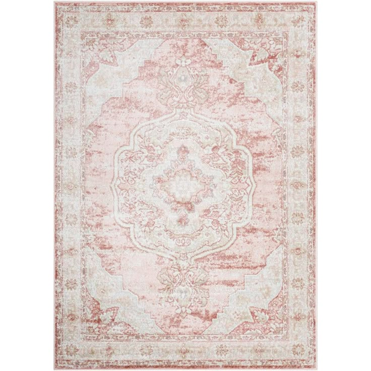 Bethlehem Traditional White Area Rug offers you hot weather with its pink contrast. Especially the blending of traditional motifs with pink adds a distinct air to the rug. It is completely made of polypropylene. This feature, also adds a stain resistance feature to itself. You can use this rug with peace of mind! Plum Rug, Floral Carpet, Vintage Medallion, Pink Area Rug, St Tropez, Bethlehem, Traditional Area Rugs, Beige Rug, White Area Rug