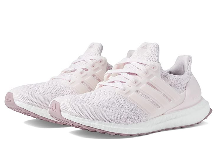 adidas Running Ultraboost 5.0 Alphaskin - Women's Shoes : Almost Pink/Almost Pink/Magic Mauve : Go the extra mile on your next run in the adidas Running Ultraboost 5.0 Alphaskin sneakers. Traditional lace-up closure offers a secure fit. Classic round toe silhouette. BOOST midsole provides instant comfort and energy return with each step to keep you going strong. Padded tongue and collar for added support. Textile and synthetic upper. Textile lining. Removable textile insole. Synthetic outsole. I Elastic Lace-up Running Shoes For Light Exercise, Lace-up Sneakers With Boost Midsole For Light Exercise, Athleisure Lace-up Running Shoes For Light Exercise, Athleisure Running Shoes With Elastic Laces, Elastic Laces Running Shoes For Light Exercise, Athletic Fit Sneakers With Boost Midsole For Light Exercise, Athleisure Sneakers With Elastic Laces For Light Exercise, Pink Running Shoes For Light Exercise With Boost Midsole, Athleisure Sneakers For Light Exercise With Laces