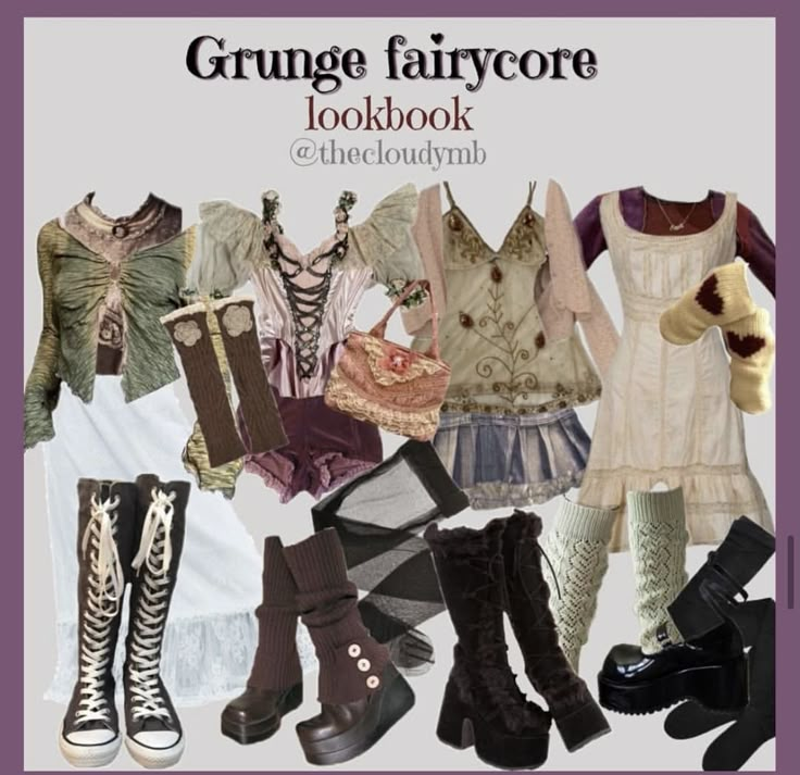 Gurge Aesthetics Outfit, Portals Outfit Ideas, Grunge Fairy Core Outfits, Fairy Core Style, Fairy Grunge Outfit, Fairy Grunge Aesthetic, Weird Core, Grunge Fairycore, Earthy Outfits