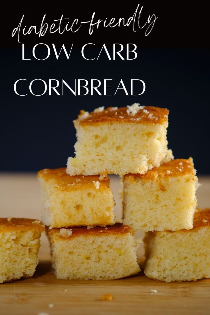 Easy to make, Low carb Cornbread for diabetics. - The Naked Diabetic No Sugar Cornbread Recipe, Low Carb Flours List, Low Carb Easy Casserole Recipes, Sugar Free Cornbread Recipe, Low Calorie Cornbread Recipe, Ww Cornbread Recipe, Homemade Bread For Diabetics, Low Carbs For Diabetics, Best Bread For Diabetics