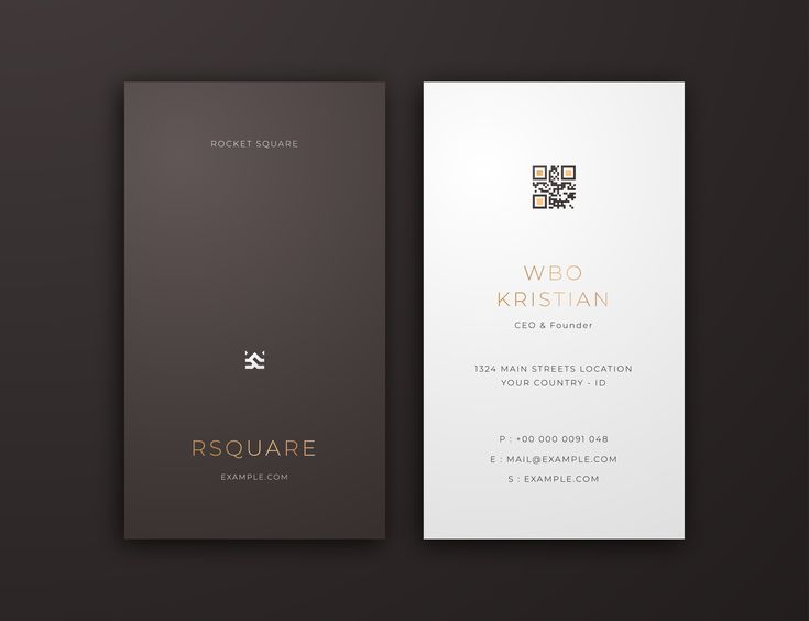 the front and back of a business card