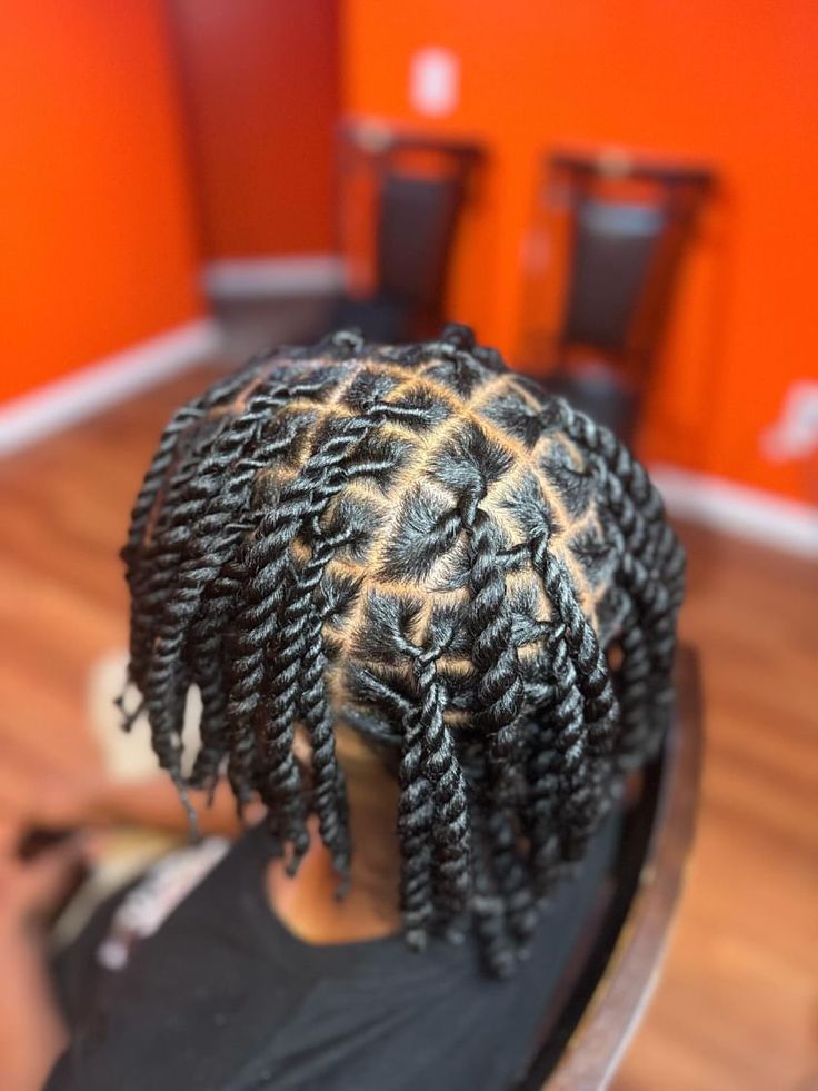 #twists #ropetwists #blackhairstyles #hair Two Strand Twists Men Short Hair, Finger Twist Natural Hair Men, Full Head Twists Men, Black Man Twists Natural Hair, Twist Rope Braid, Twist Braids Hairstyles Boys, Triangle Twist Men, Plug Twists Men, 2strands Twist Men