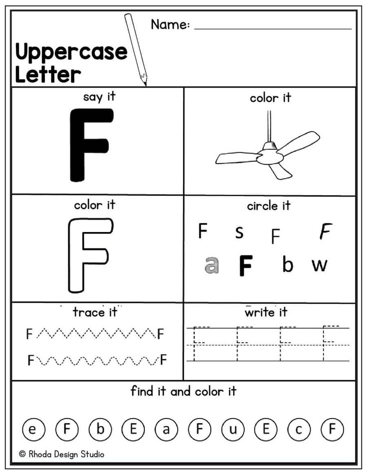 an uppercase letter worksheet with the letters f, f and f on it