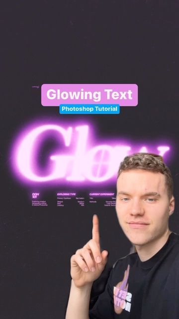 a man is pointing to the camera with his finger in front of him that says glob