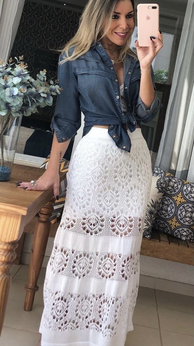 Tan Skirt Outfit, Beautiful Summer Dresses, Stylish Dresses For Girls, Looks Chic, Dressy Outfits, Edgy Outfits, Moda Fashion, Skirt Outfits, Look Fashion