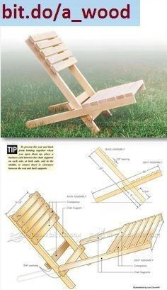 the plans for a wooden lawn chair