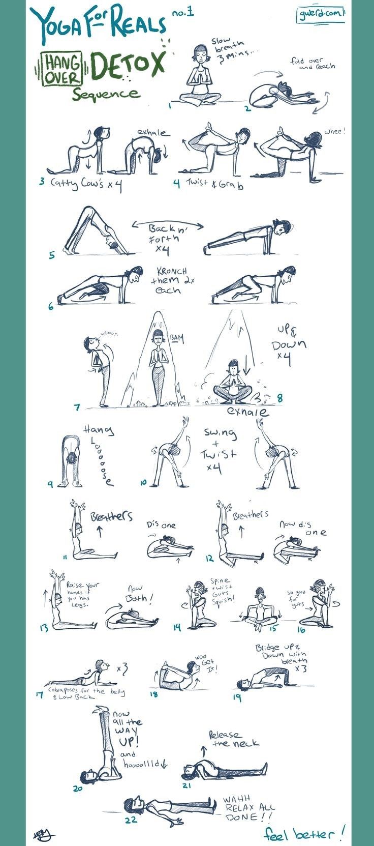 a poster with instructions on how to do yoga for the people in your home gym