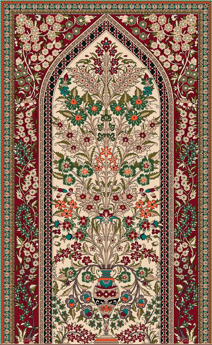 Mughal Art Paintings, Antique Persian Carpet, Persian Art Painting, Print Design Art, Textile Prints Design, Islamic Art Pattern, Textile Pattern Design, Digital Borders Design, Turkish Art