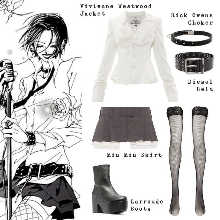 Nana Osaki Fashion Anime, Nana Manga Fashion, Osaki Nana Style, Nana Anime Inspired Outfits, Nana Style Inspiration, Manga Outfits Ideas, Nana Osaki Outfit Anime, Nana Manga Outfit, Nana Clothing Style