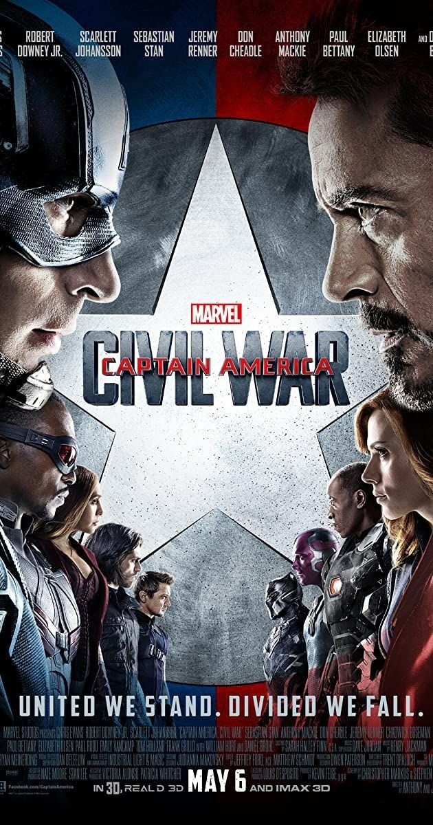 Captain America And Iron Man, Avengers Movie Posters, Best Action Movies, Captain America Civil, Marvel Posters, United We Stand, Superhero Comics, Marvel Films, Downey Junior