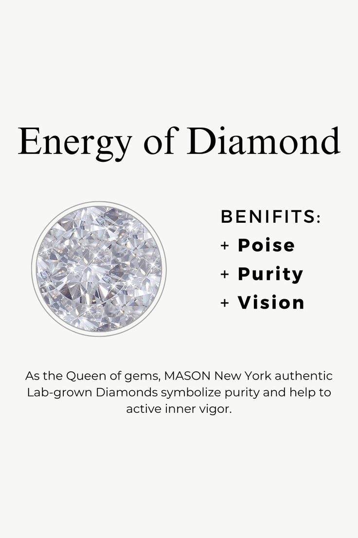 a diamond is shown with the words energy of diamonds