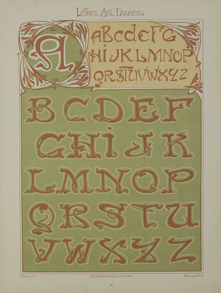 an old fashioned type of alphabet and numbers