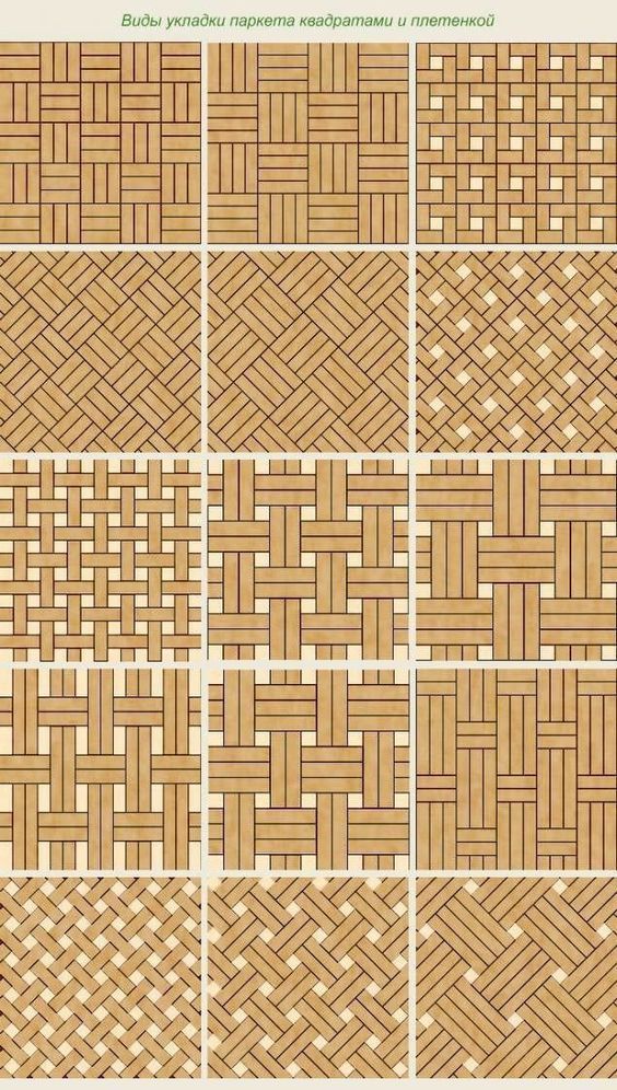 several different types of woven material are shown in this graphic style, including squares and rectangles