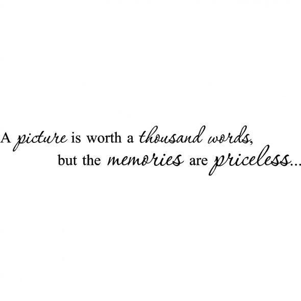 a quote written in black ink on a white background with the words'a picture is worth