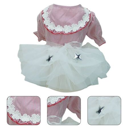 Description: Needless to say, our product looks stylish and girlish because of the ruffled with floral design. The star on the skirt hem is more attractive. Make no mistake, our product uses fine workmanship, which it can be used for a long time. And it is breathable and cozy even if it is worn for a long time. This product is made of fabric, is comfortable to wear. There are five sizes of the product to choose from. This product is suitable for spring and summer. Item Name: Pet Dress Material: Princess Dog, Princess Skirt, Pet Dress, Dress Material, Dress Materials, The Star, Floral Design, Pet, Skirt