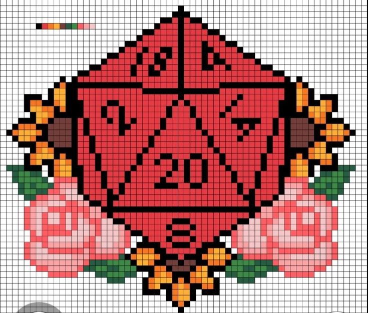 a cross stitch pattern with flowers on it