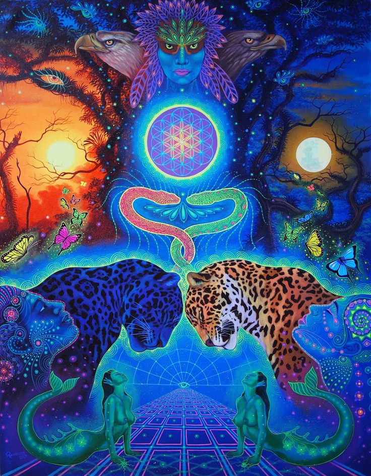 Artwork: by Ruvexen Arte Yoga, Psy Art, Consciousness Art, Shiva Shakti, Spirited Art, Mystical Art, Visionary Art, Trippy Art, Leopards