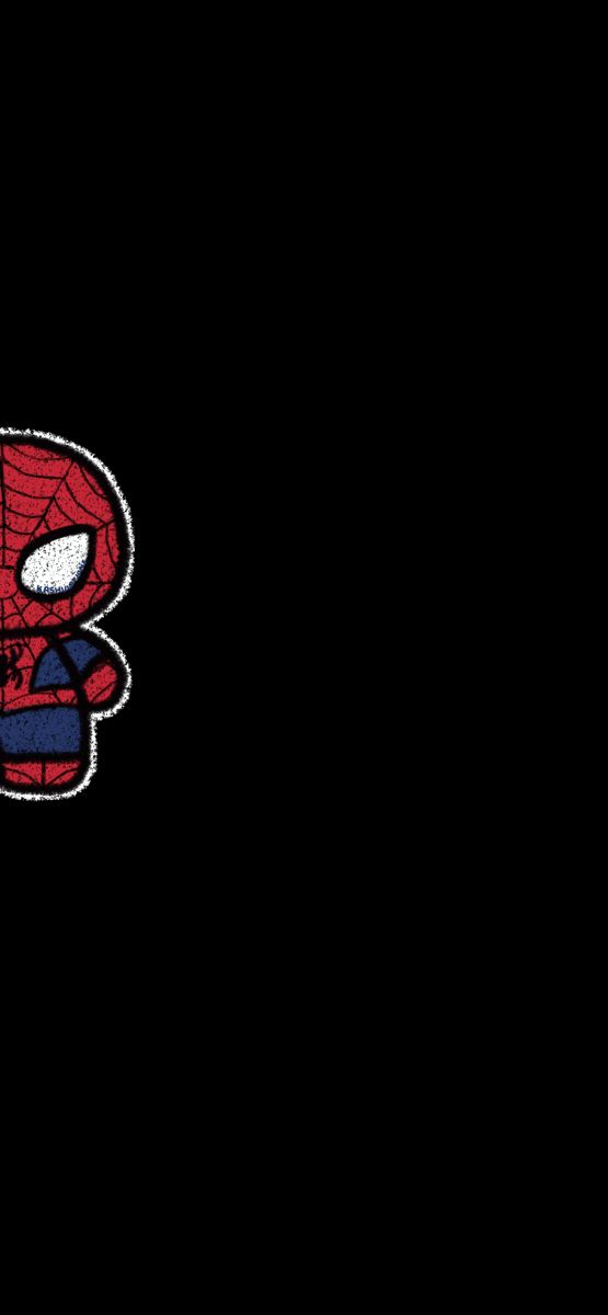 the spiderman logo is shown on a black background