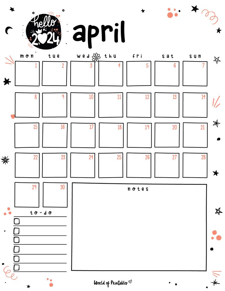 the printable calendar for march is shown in black and white, with stars around it