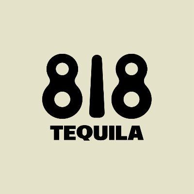 the logo for tequila 818 tequila, which has been changed to be black and white