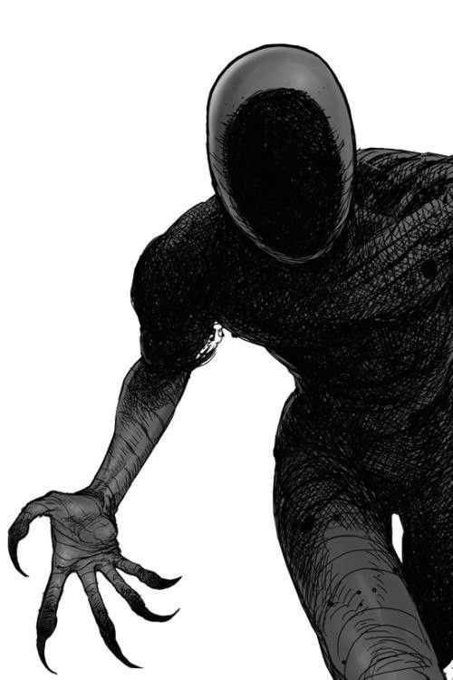 a black and white drawing of a person in a spider suit with his hands out