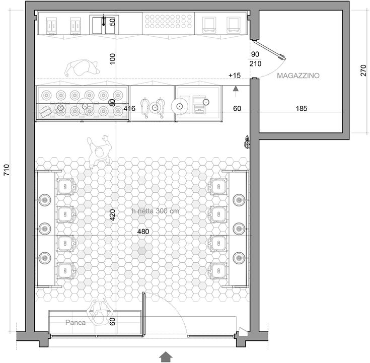 the floor plan for a small bathroom with an attached shower and sink area, along with a separate toilet