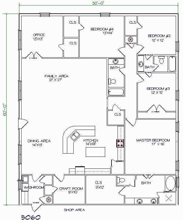 Modern Barndominium Floor Plans 2 Story with Loft [30x40