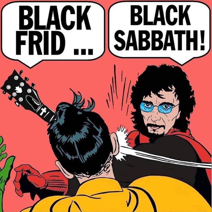 black friday and sabath are the same thing in this comic strip, but they're all right now