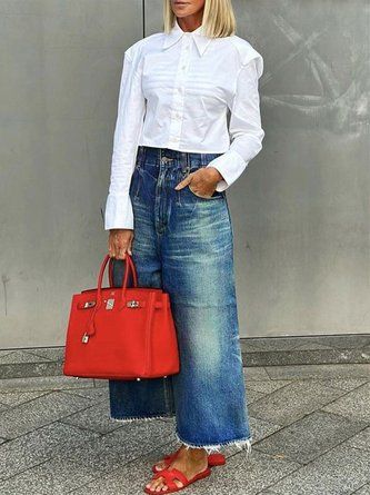 Back To Work Outfits Offices, 40 Style Over 40 Casual Outfits, Summer Jeans Work Outfit, Capri Wide Leg Pants Outfit, Crop Jeans And Boots, Fashion For Plus Size Women Over Fifty, Wide Leg Capris Outfit, Round Top Texas Fashion, Wide Leg Cropped Jeans Outfit Fall