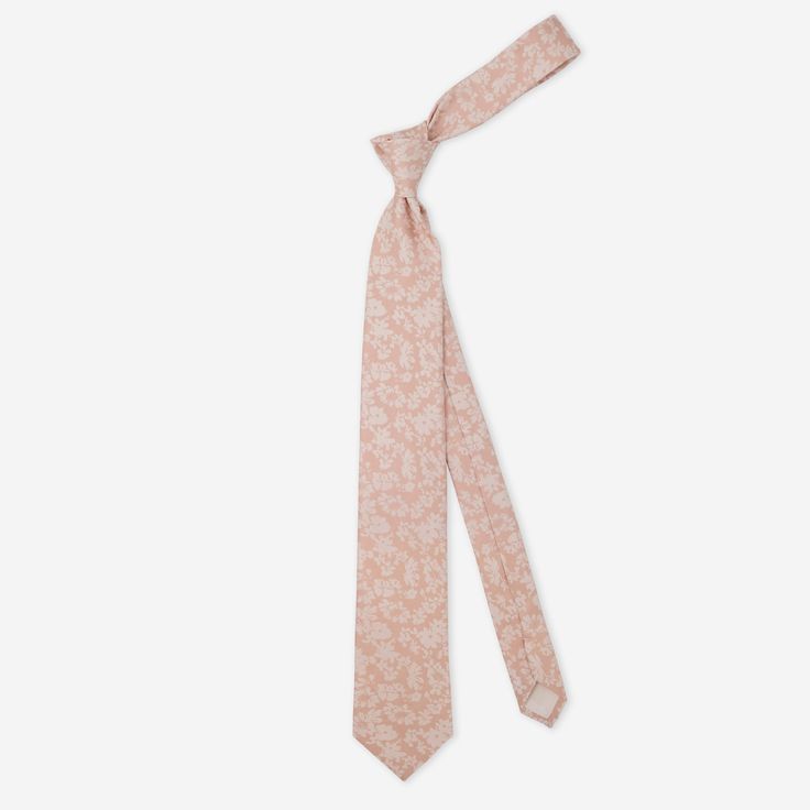 An updated version of a classic bestseller, this blush pink tie features a subtle floral pattern perfect for wedding season. | Men's Tie Bar: Incognito Floral Tie - Modern, In Blush Pink, Silk Pink Floral Tie Wedding, Blush Pink Tie, Pink Floral Tie, Mens Silk Ties, Tie Men's, Men's Tie, Pink Tie, Pink Ties, Tie Bar