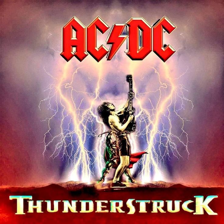 the cover art for ac dc's thunder struck album