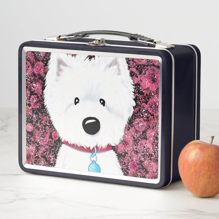 KiniArt Westie Impression Metal Lunch Box Elementary School Backpack, Metal Lunch Box, School Themes, College Dorm Rooms, Dry Erase Board, Rooms Home Decor, Dry Erase, School Backpacks, Lunch Bag