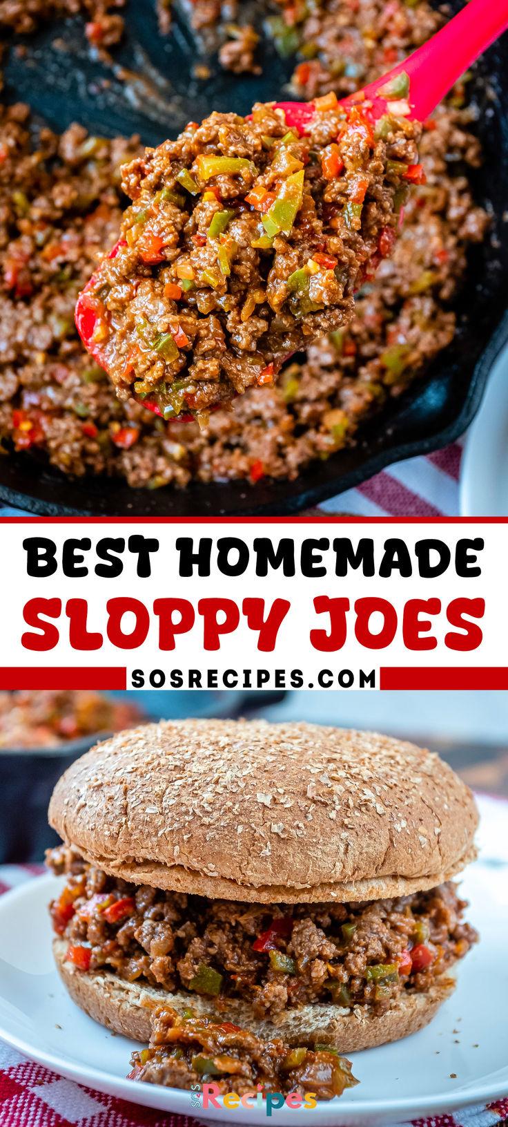 the best homemade sloppy joes recipe is made with ground beef