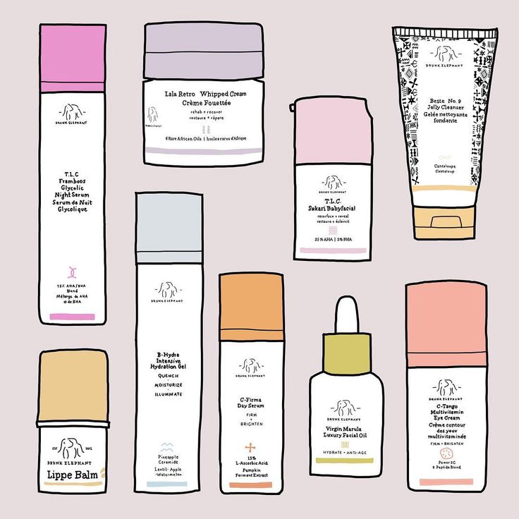 the different types of skin care products are shown in this illustration, including sunscreens and lotions