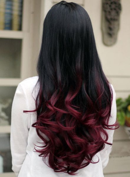 Human Hair Pieces, Long Face Hairstyles, Red Highlights, Full Hair, Ombre Hair Color, Long Black Hair, Hair Blonde, Trending Hairstyles, Hair Color For Black Hair