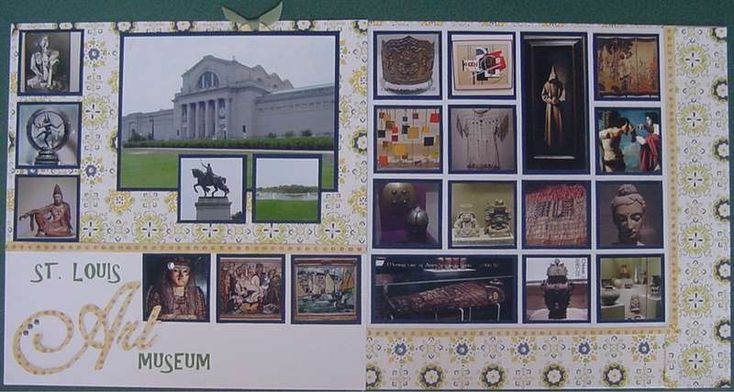 a collage of pictures with the words st louis museum on it and images of different buildings