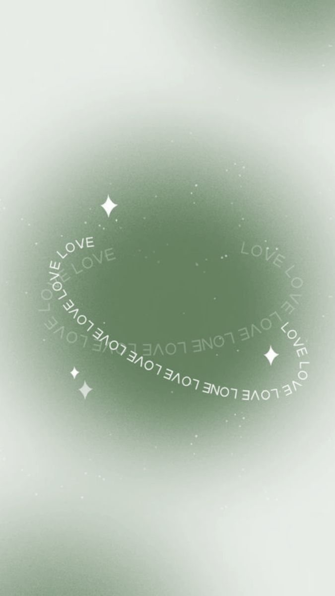 an abstract green background with some type of text in the center and white stars at the bottom