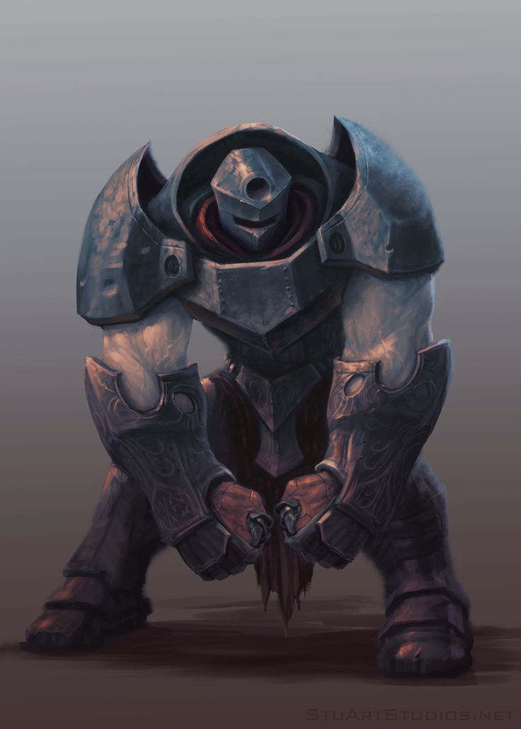 an image of a character from the video game warhammerer, kneeling down with his hands on his knees