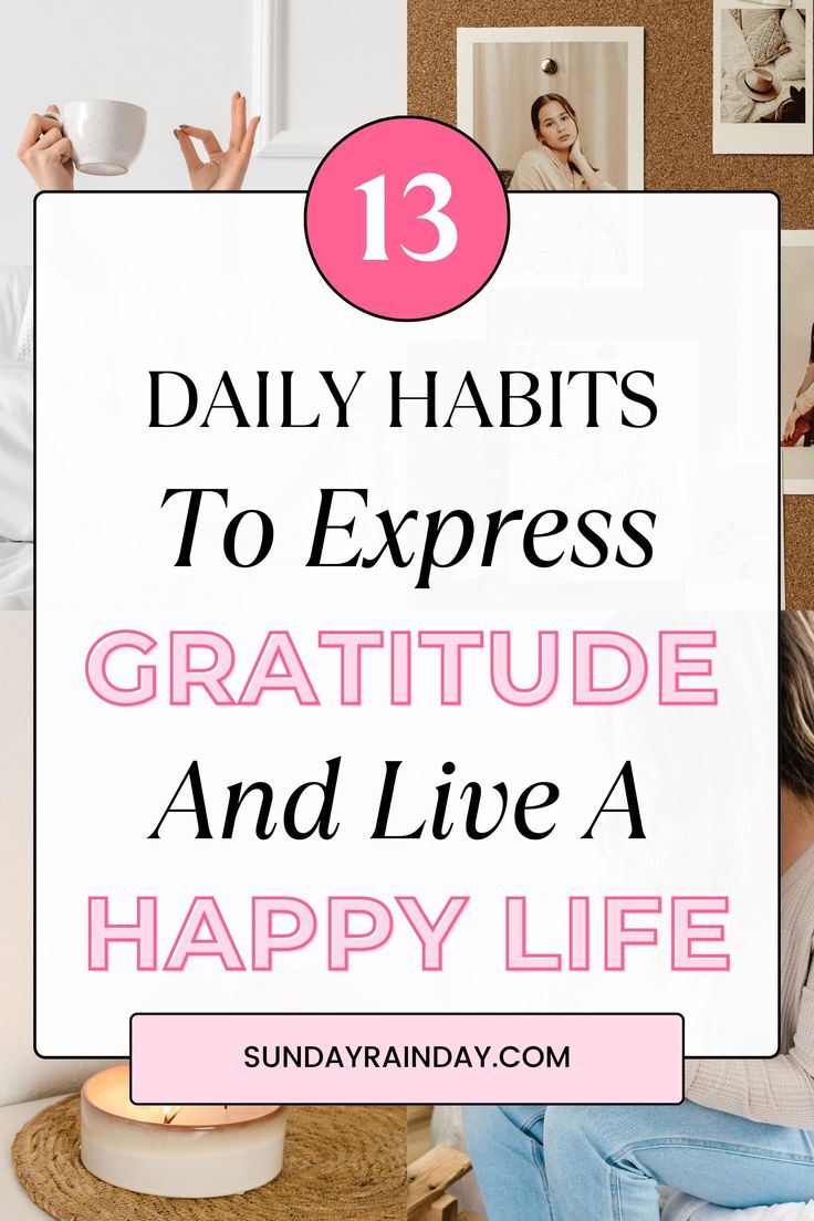 Express gratitude and live a happy life with these 13 daily habits. Live A Happy Life, Ways To Be Happier, Express Gratitude, Small Acts Of Kindness, Daily Gratitude, Mindfulness Practice, Expressing Gratitude, Daily Habits, Mindfulness Meditation