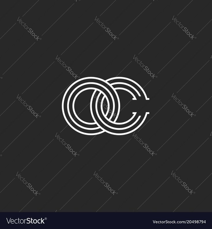 two interlocked circles on black background