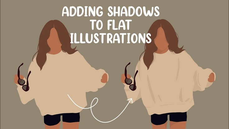 two women with headphones on their ears and the words adding shadows to flat illustrations